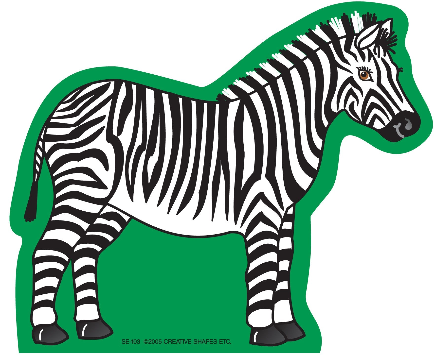 SHAPES ETC. Large Notepad - Zebra