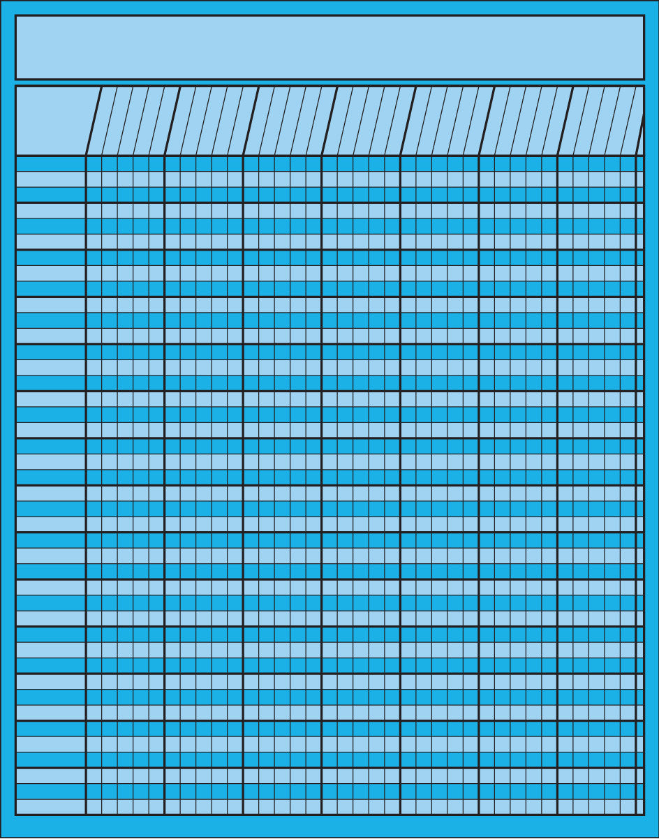 Laminated Incentive Chart - Vertical Blue
