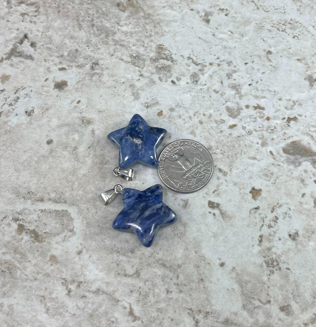 Sodalite , Star Pendant, 25x24mm (1pc)
